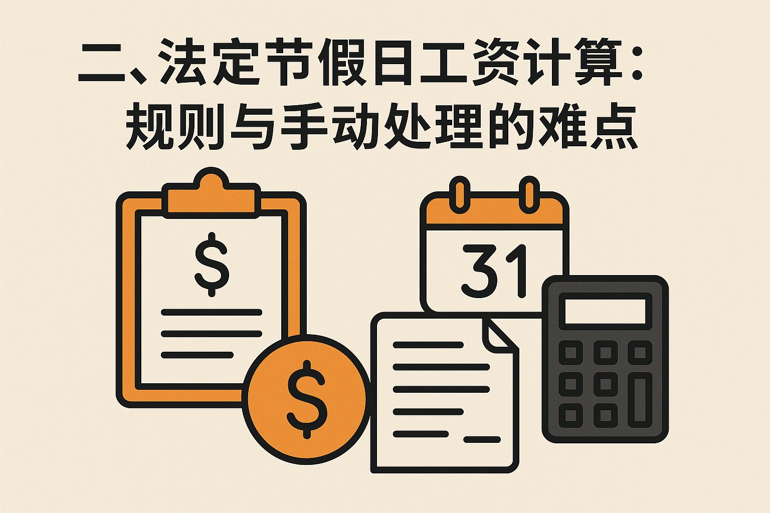 二、法定节假日工资计算：规则与手动处理的难点
