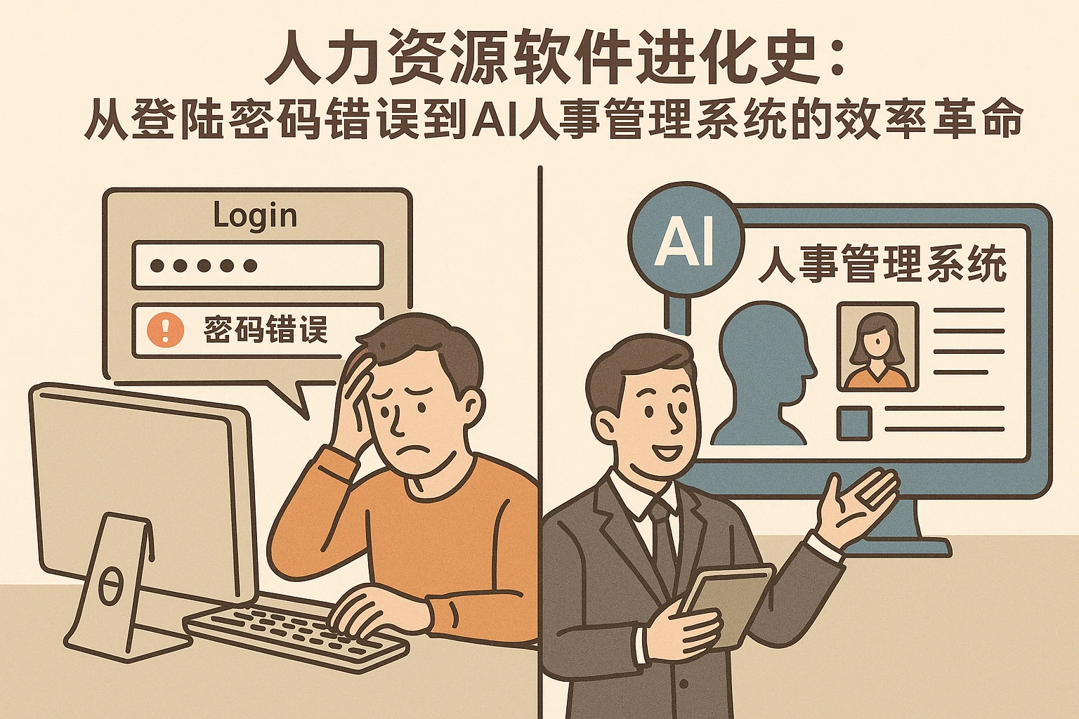 人力资源软件进化史：从登陆密码错误到AI人事管理系统的效率革命