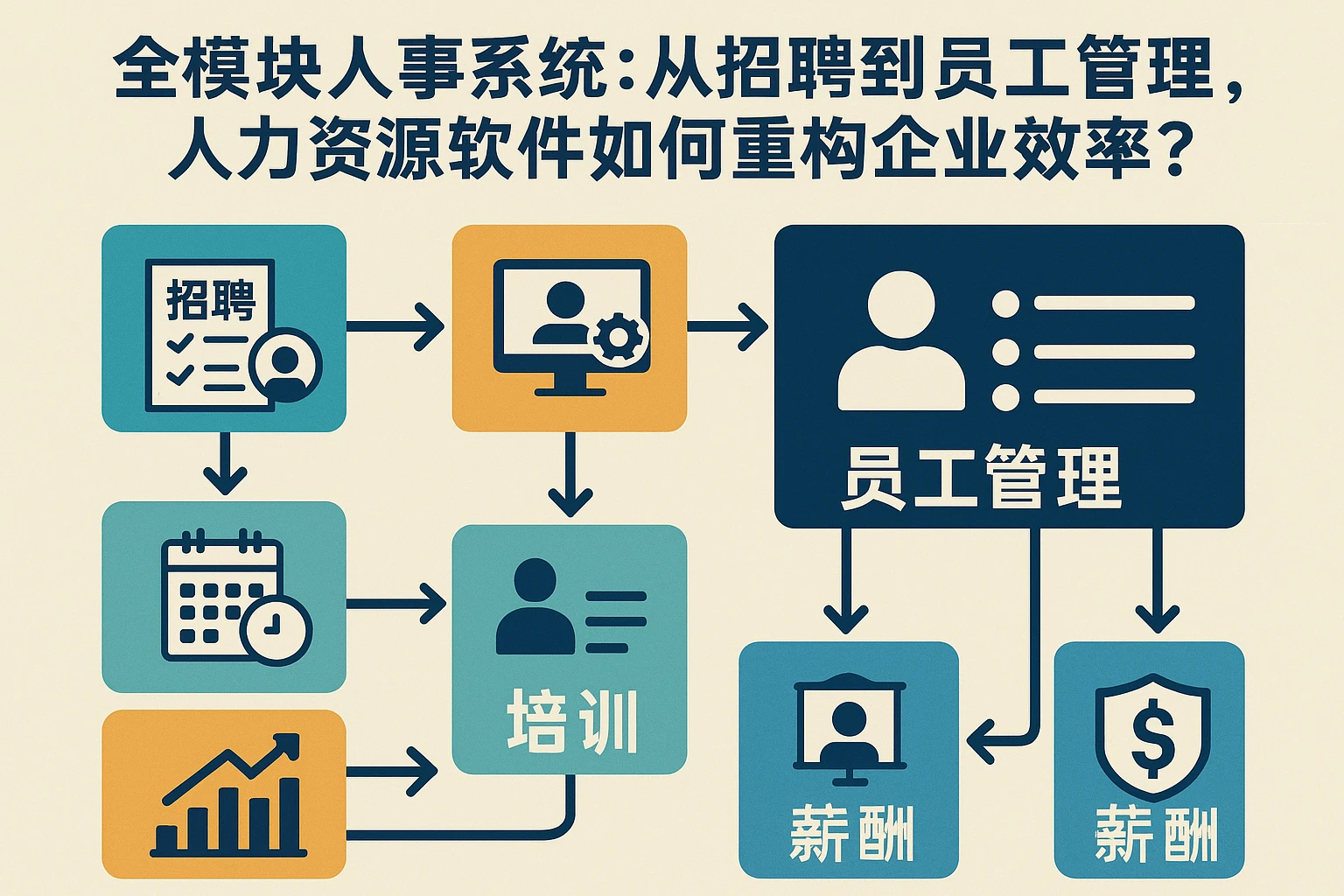 全模块人事系统：从招聘到员工管理，人力资源软件如何重构企业效率？