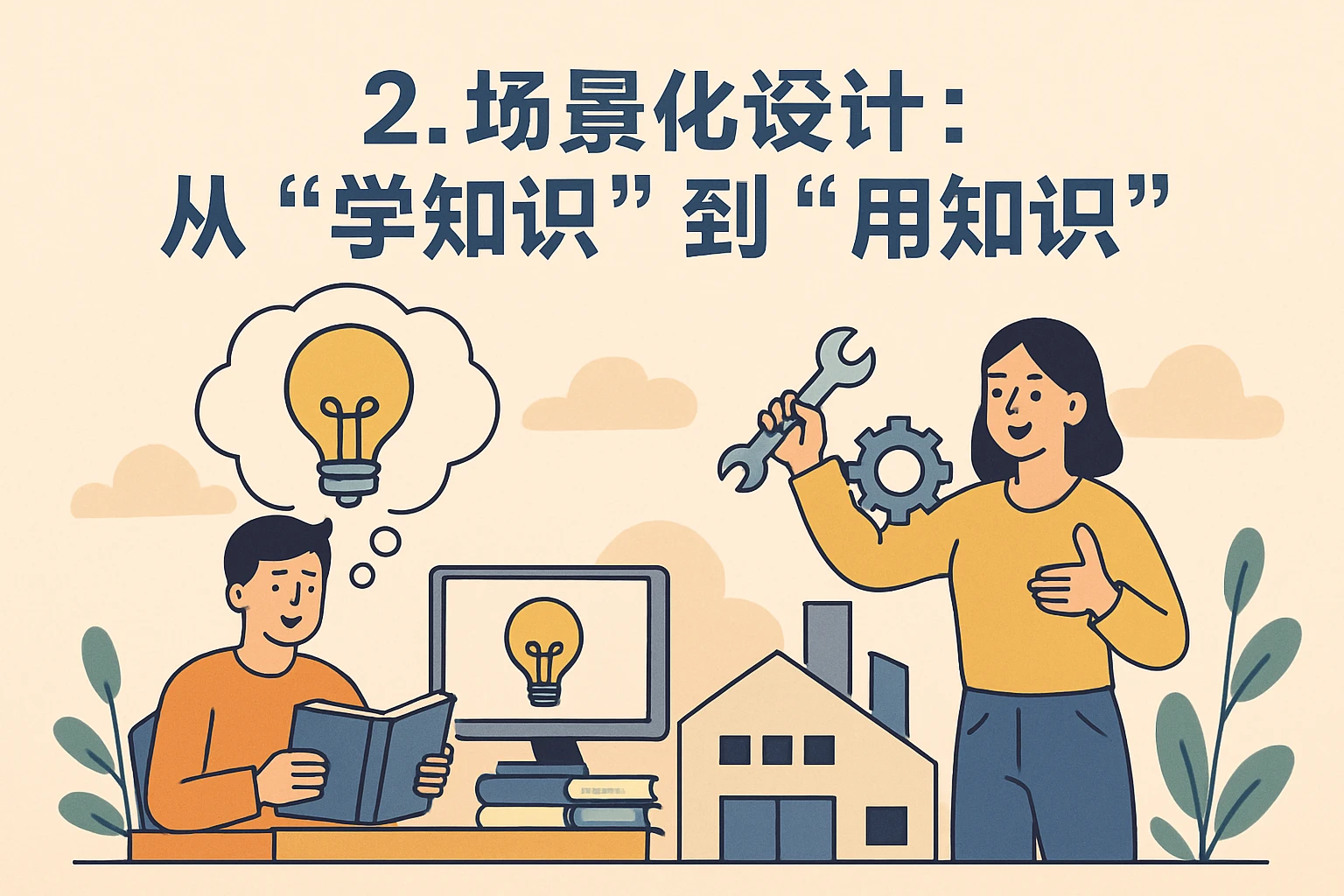 2. 场景化设计：从“学知识”到“用知识”