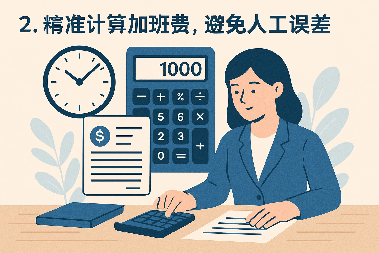 2. 精准计算加班费，避免人工误差