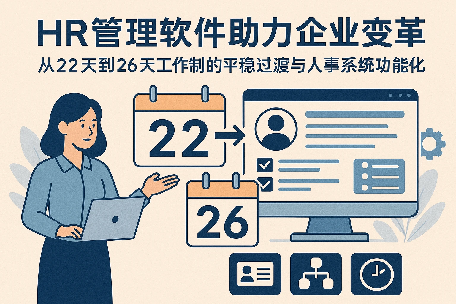 HR管理软件助力企业变革：从22天到26天工作制的平稳过渡与人事系统功能优化