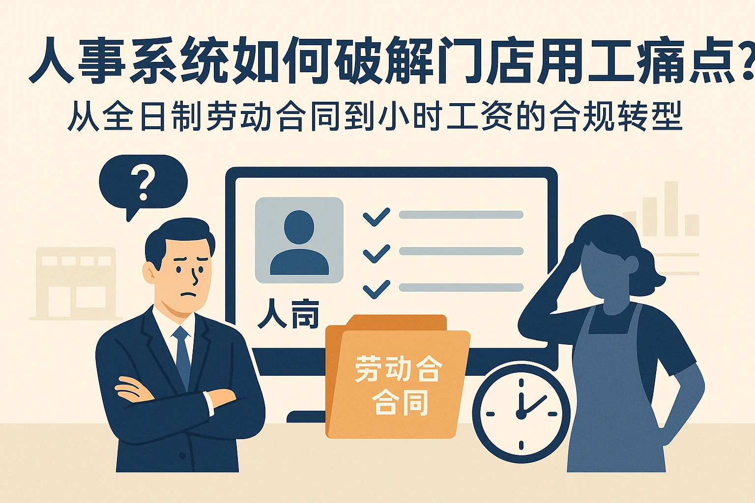 人事系统如何破解门店用工痛点?从全日制劳动合同到小时工资的合规转型
