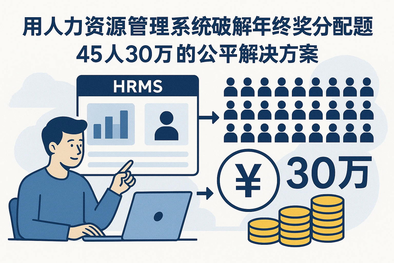 用人力资源管理系统破解年终奖分配难题：45人30万的公平解决方案