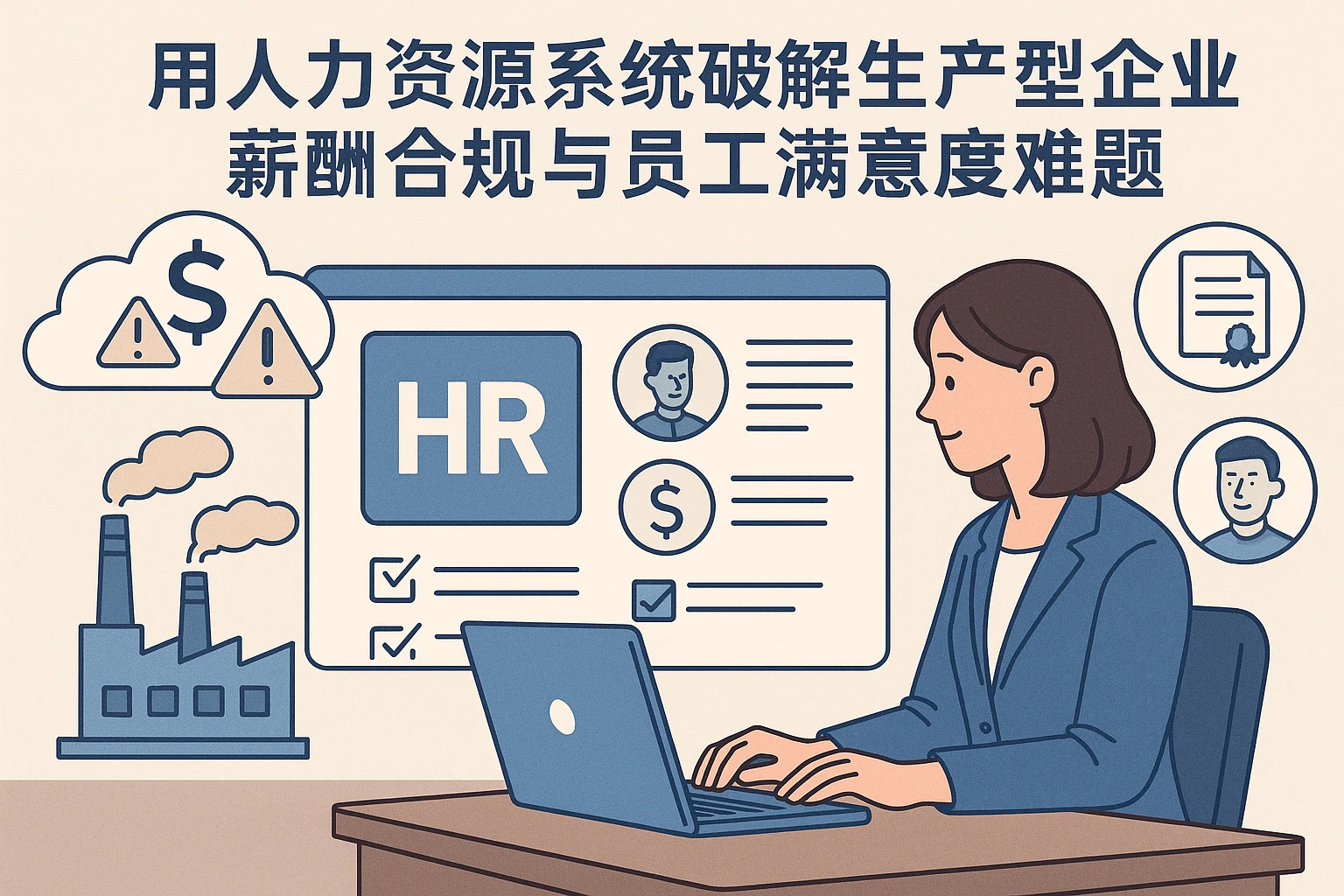 用人力资源系统破解生产型企业薪酬合规与员工满意度难题