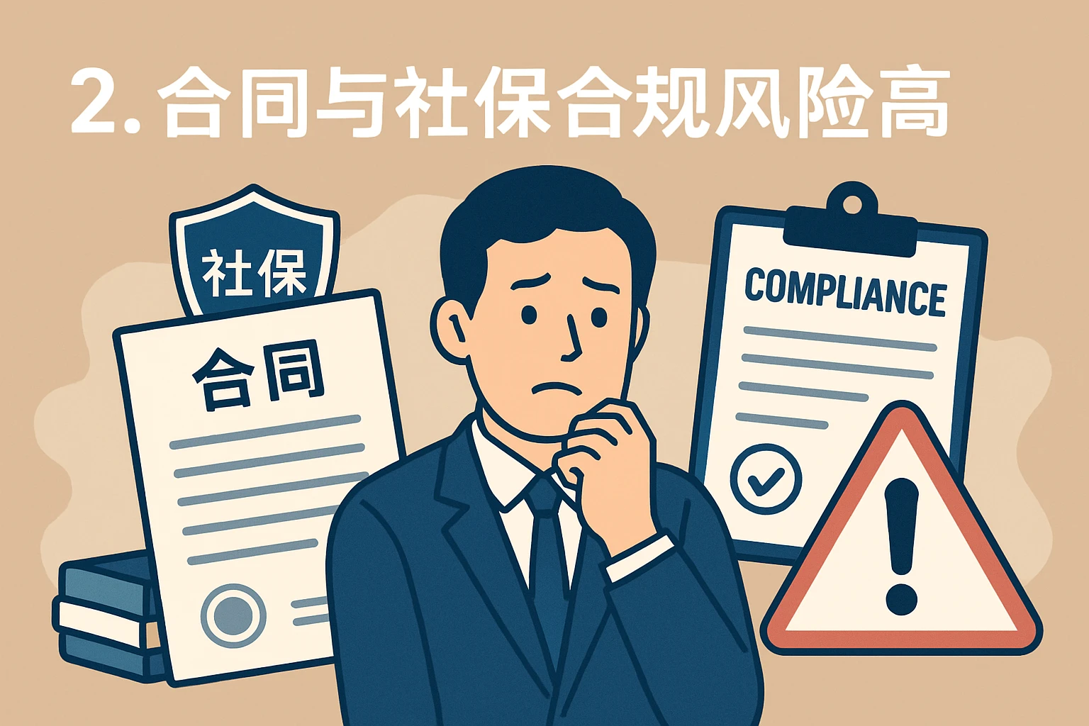 2. 合同与社保合规风险高
