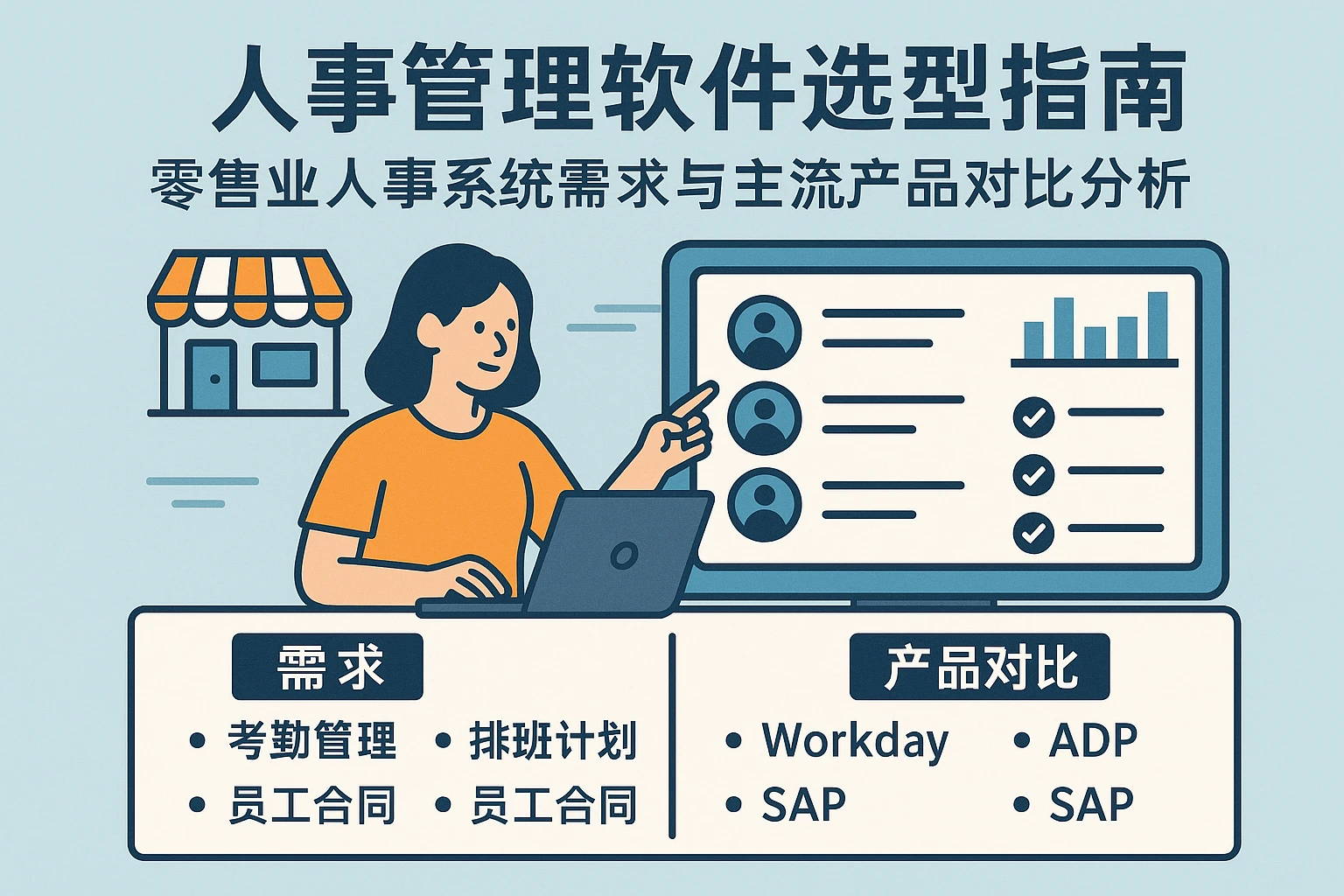 人事管理软件选型指南：零售业人事系统需求与主流产品对比分析