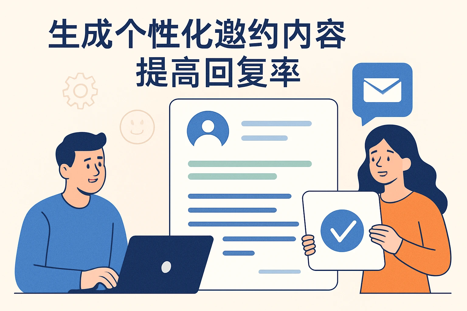 2. 生成个性化邀约内容，提高回复率