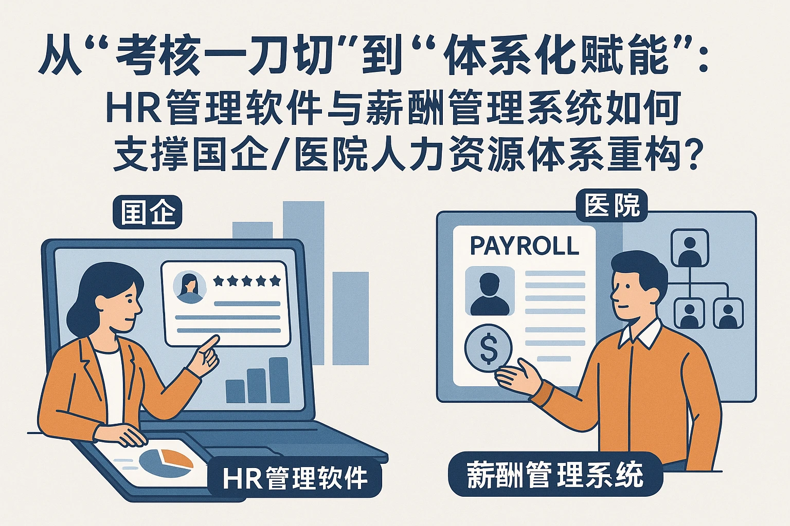 从“考核一刀切”到“体系化赋能”：HR管理软件与薪酬管理系统如何支撑国企/医院人力资源体系重构？
