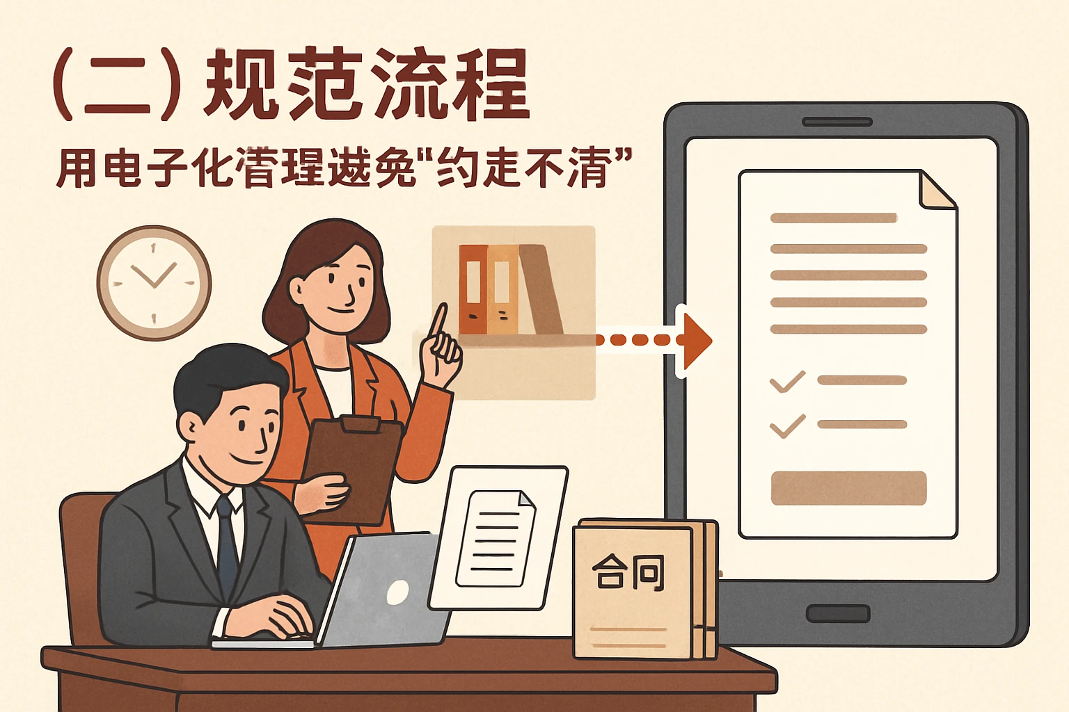 （二）规范流程：用电子化管理避免“约定不清”