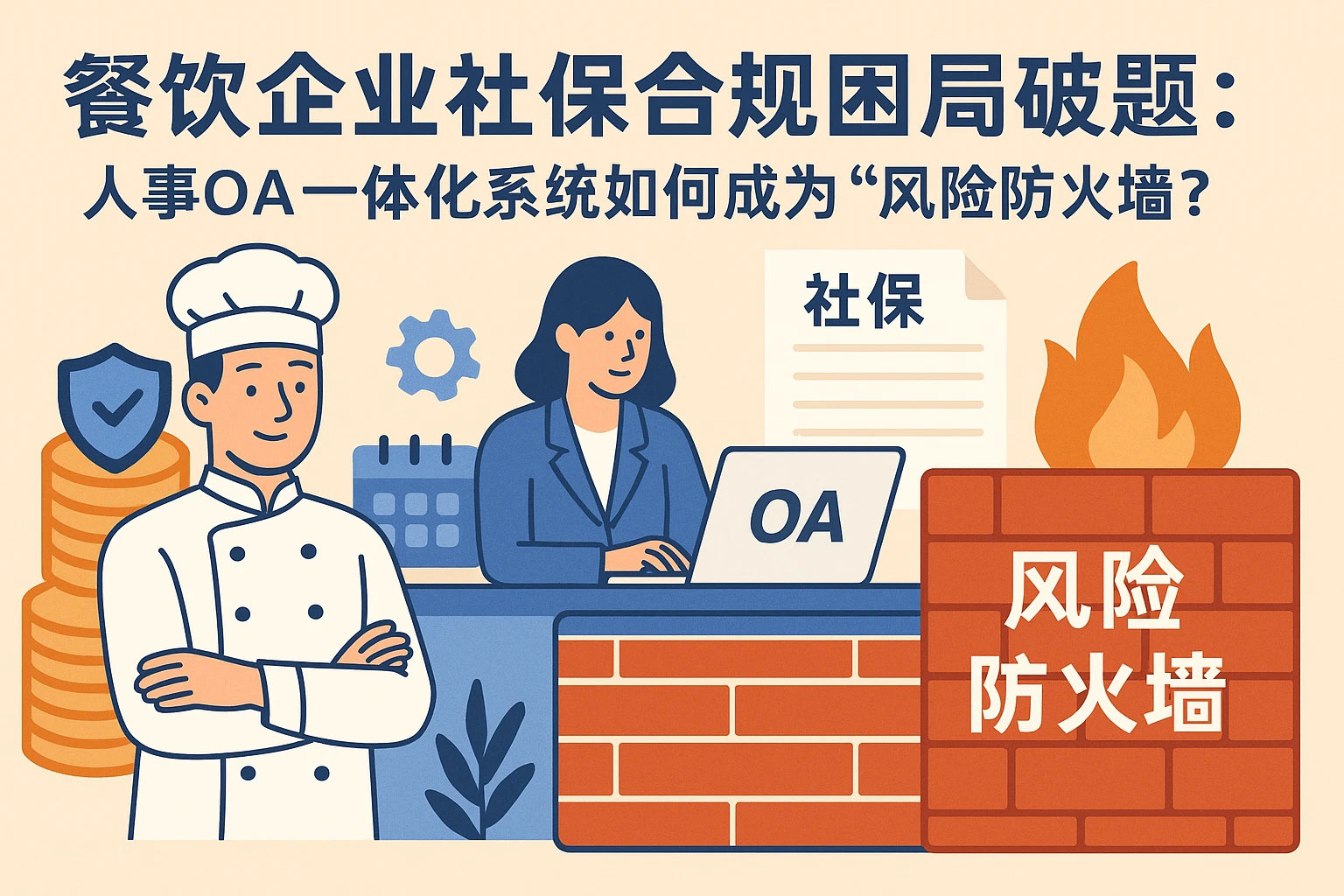 餐饮企业社保合规困局破题：人事OA一体化系统如何成为“风险防火墙”？