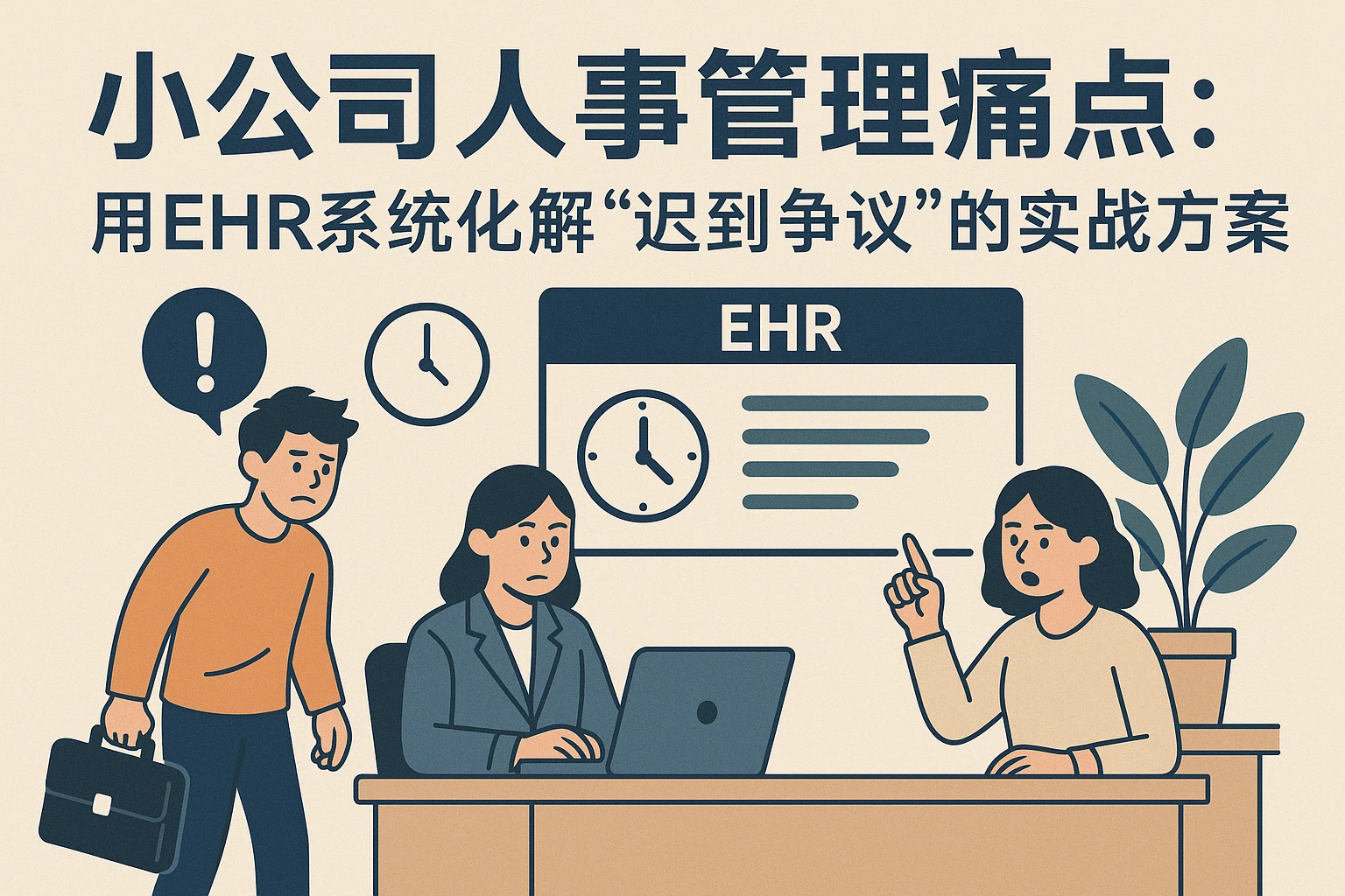 小公司人事管理痛点：用EHR系统化解“迟到争议”的实战方案