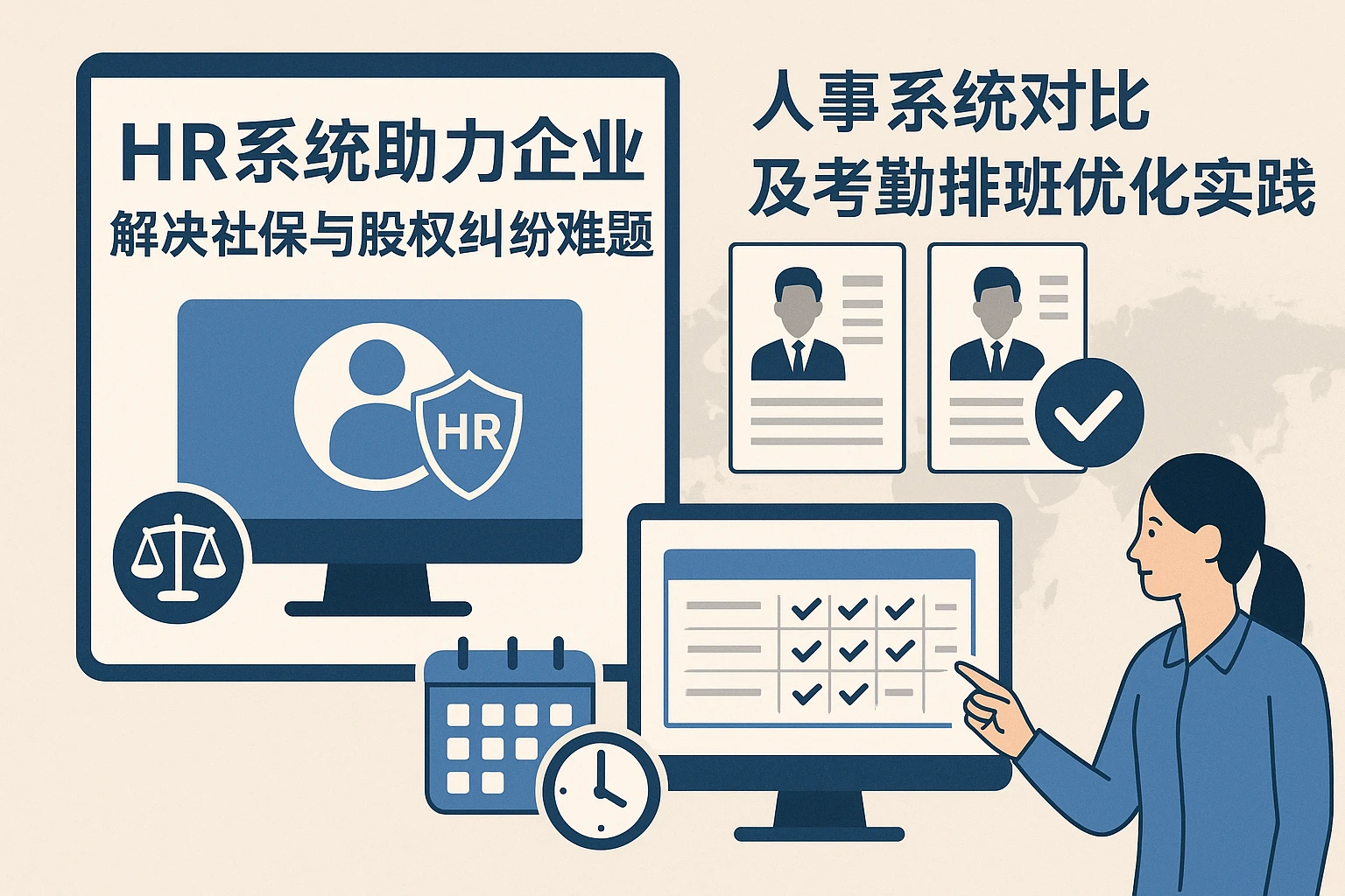 HR系统助力企业解决社保与股权纠纷难题：人事系统对比及考勤排班优化实践