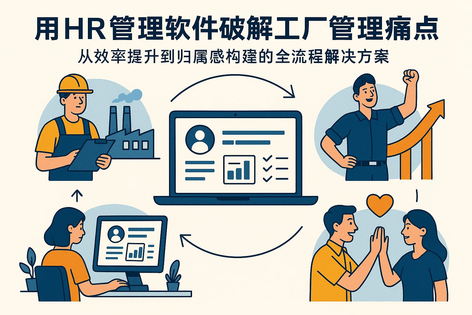 用HR管理软件破解工厂管理痛点：从效率提升到归属感构建的全流程解决方案