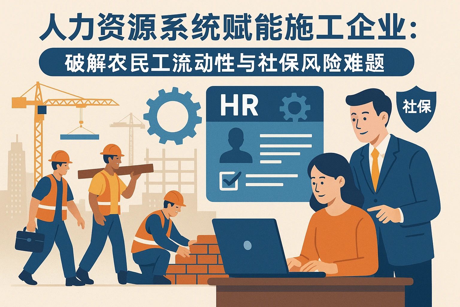 人力资源系统赋能施工企业：破解农民工流动性与社保风险难题
