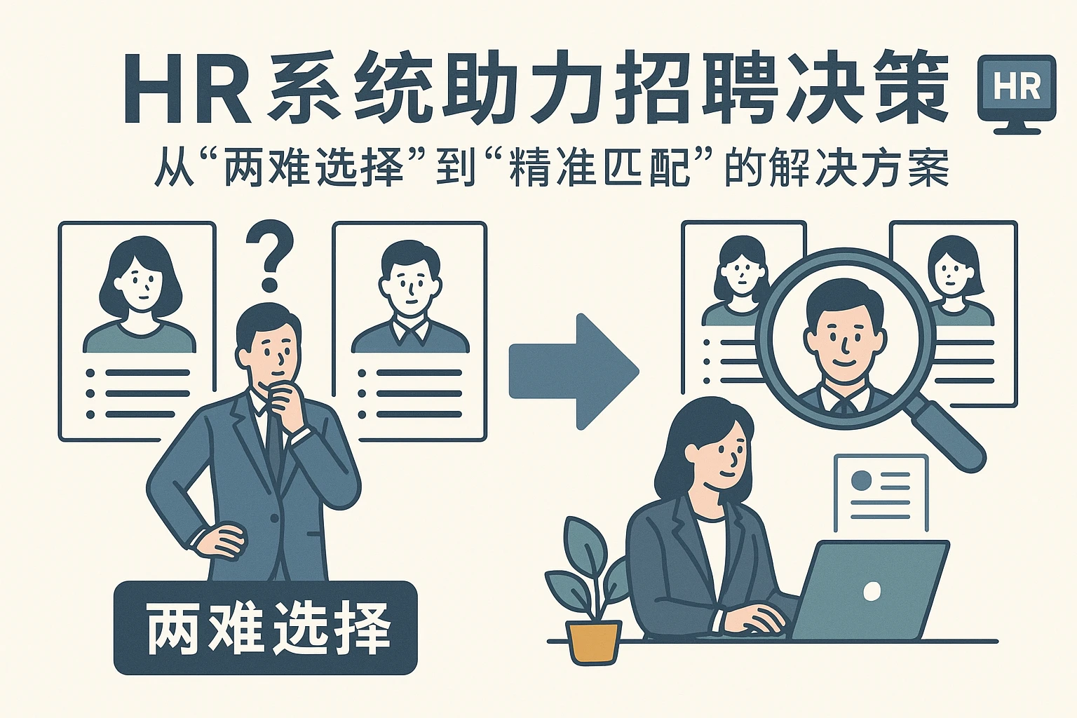 HR系统助力招聘决策：从“两难选择”到“精准匹配”的解决方案
