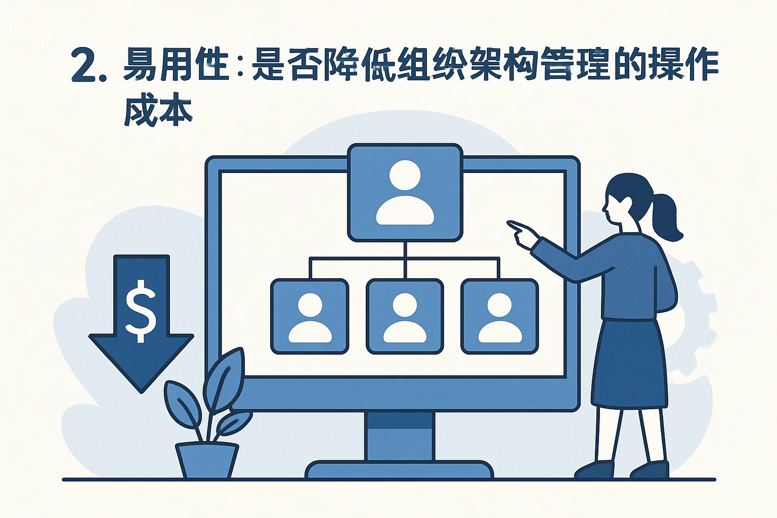 2. 易用性：是否降低组织架构管理的操作成本