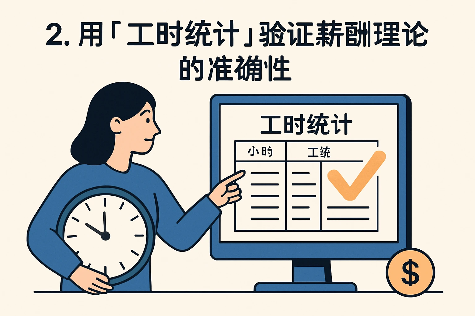 2. 用“工时统计”验证薪酬理论的准确性
