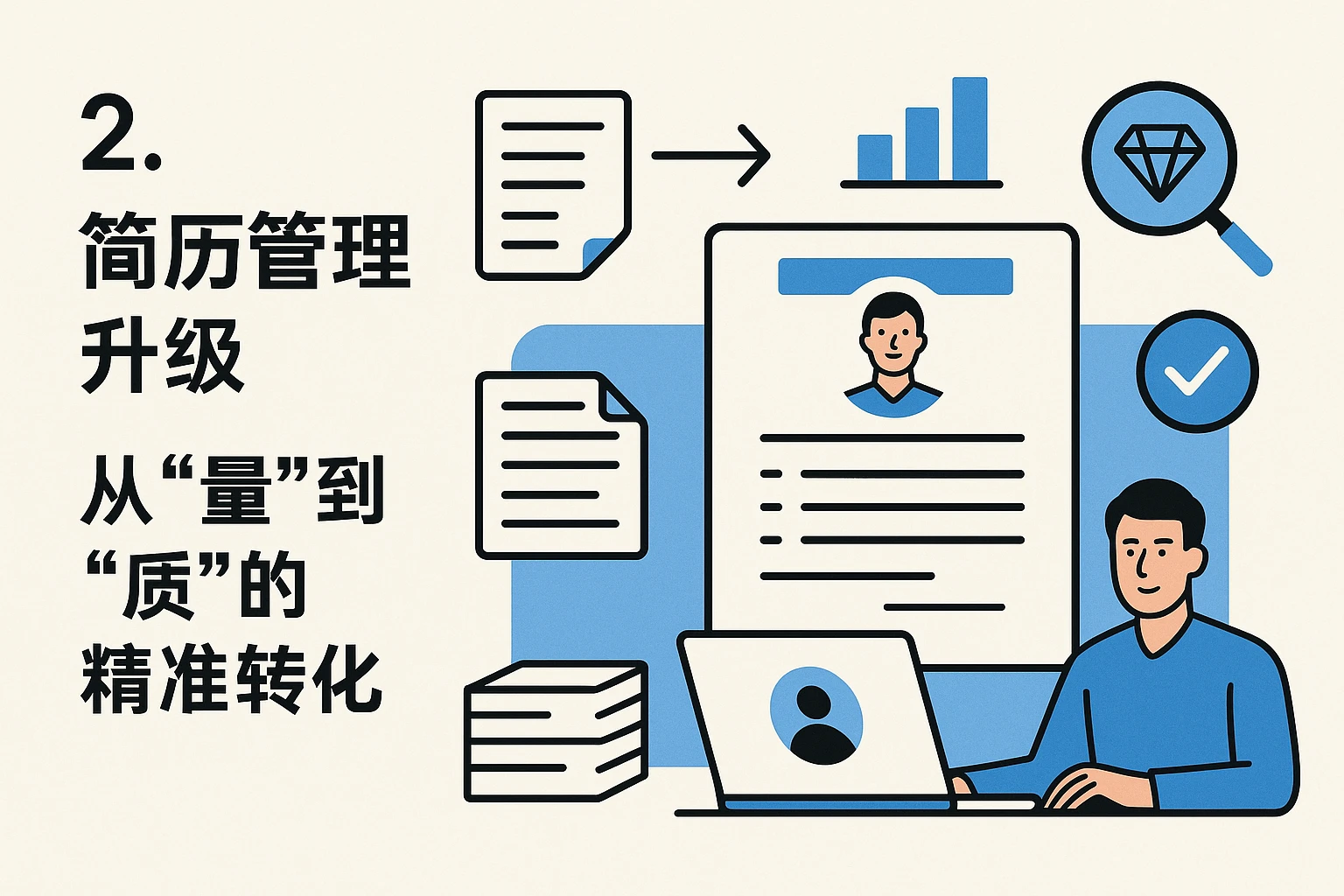 2. 简历管理升级：从“量”到“质”的精准转化