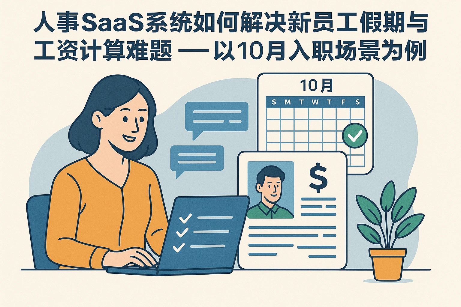 人事SaaS系统如何解决新员工假期与工资计算难题——以10月入职场景为例