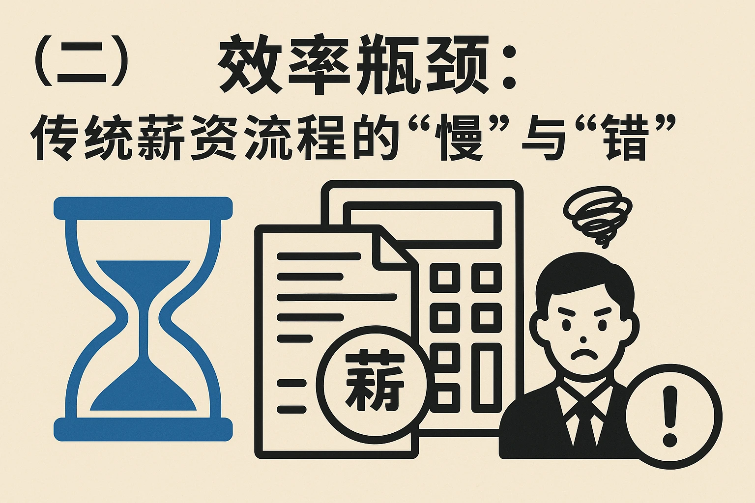（二）效率瓶颈：传统薪资流程的“慢”与“错”