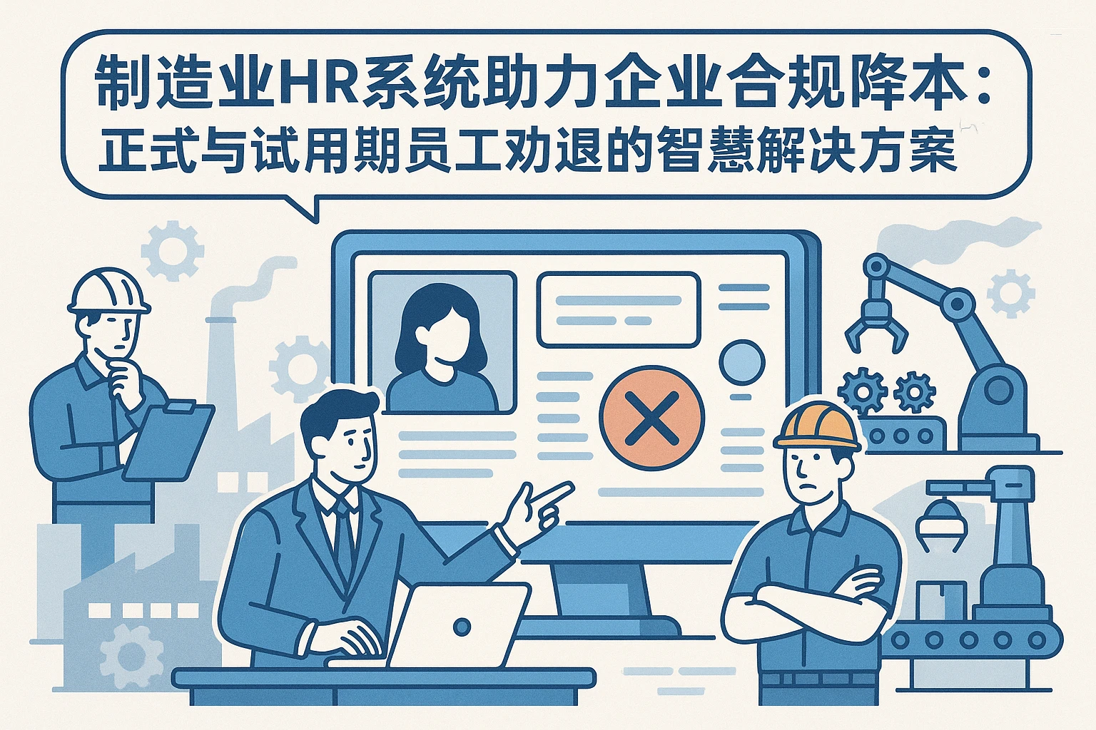 制造业HR系统助力企业合规降本：正式与试用期员工劝退的智慧解决方案