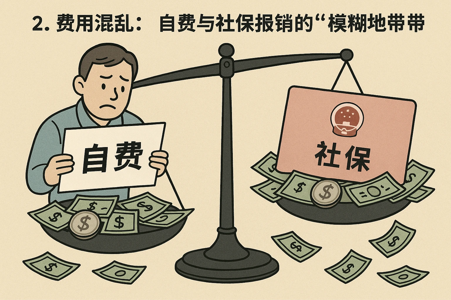 2. 费用混乱：自费与社保报销的“模糊地带”