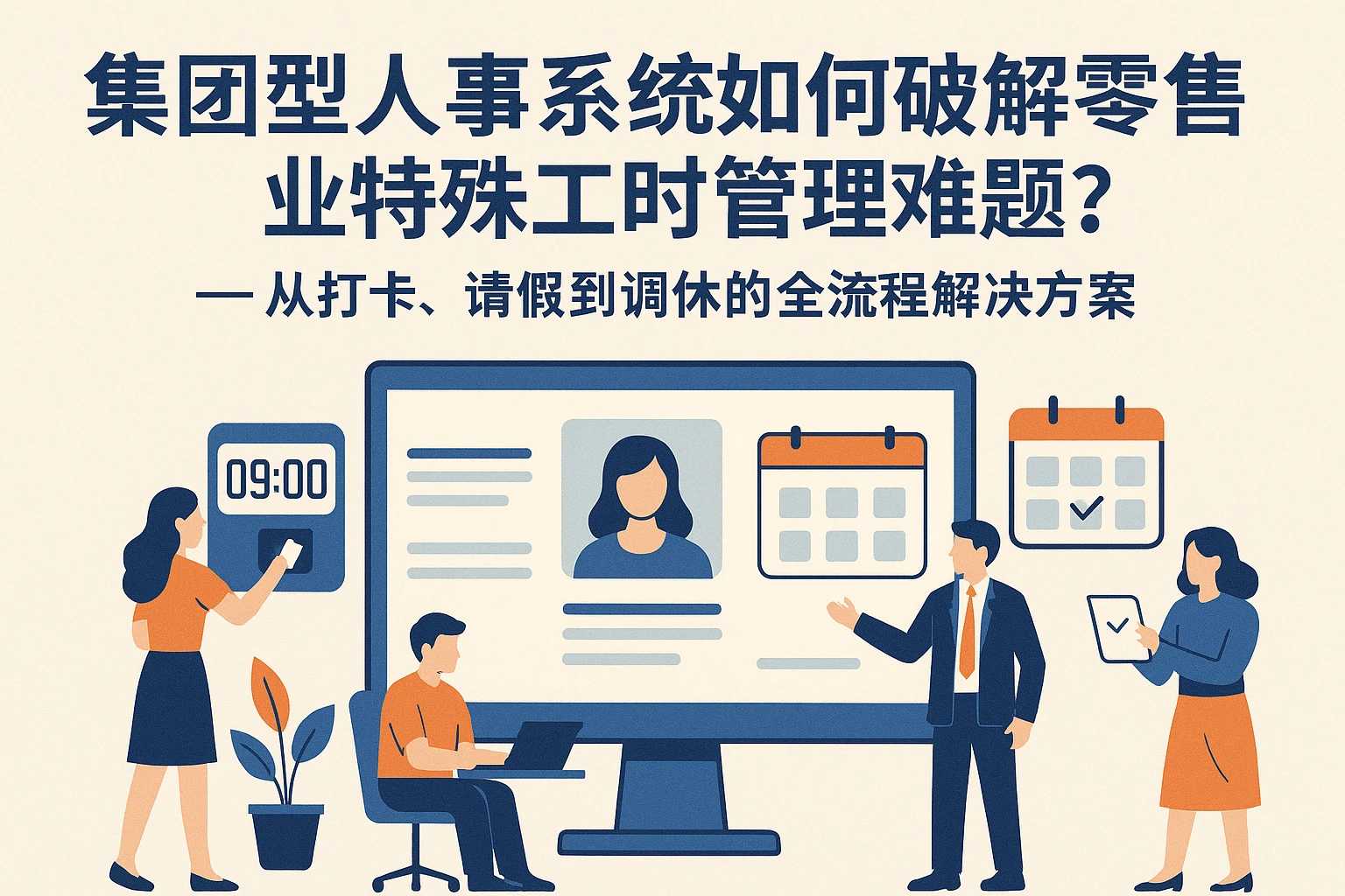 集团型人事系统如何破解零售业特殊工时管理难题？——从打卡、请假到调休的全流程解决方案