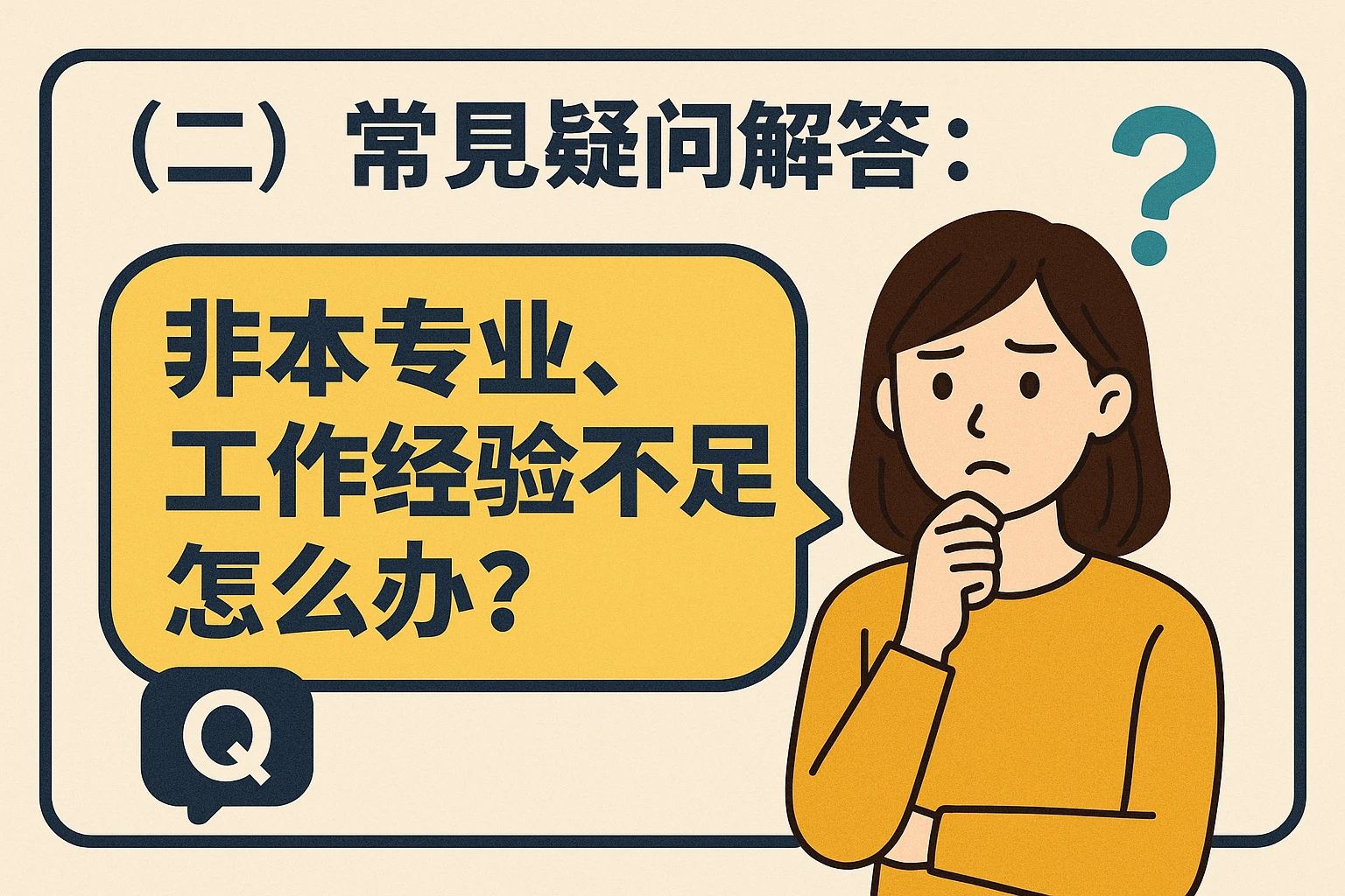 （二）常见疑问解答：非本专业、工作经验不足怎么办？