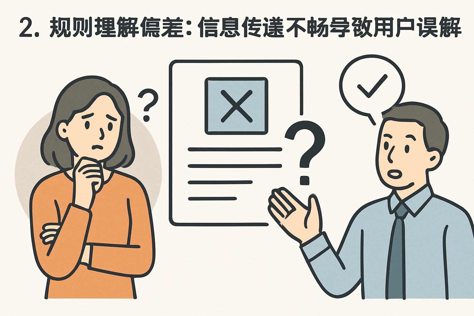 2. 规则理解偏差:信息传递不畅导致用户误解条件
