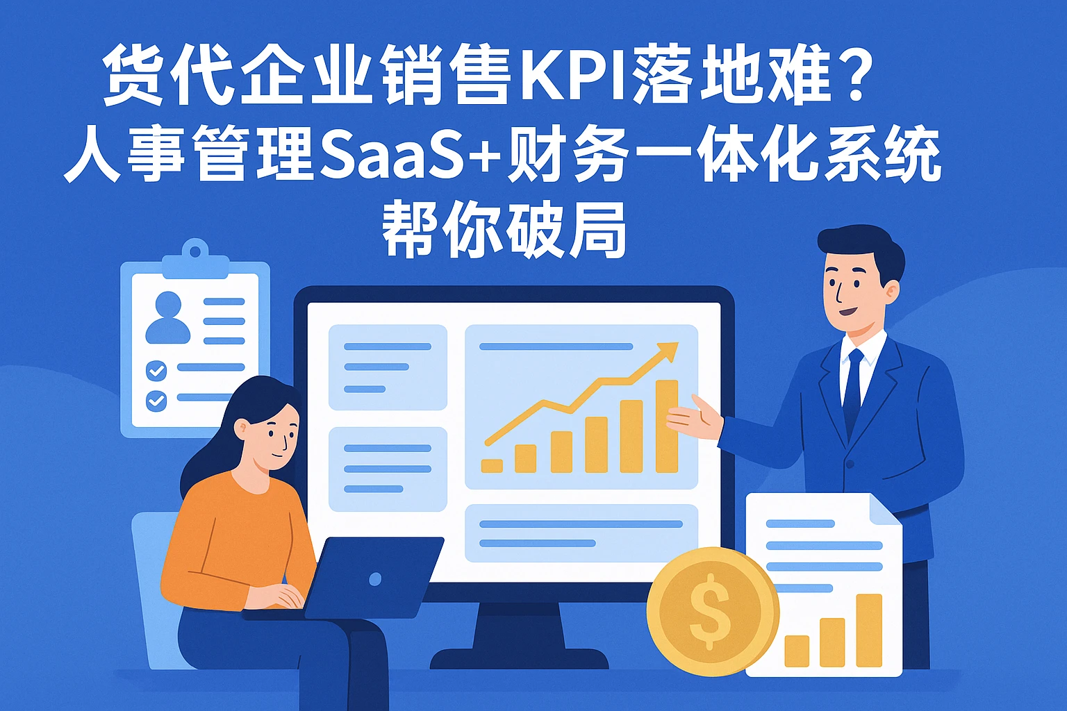 货代企业销售KPI落地难？人事管理SaaS+财务一体化系统帮你破局