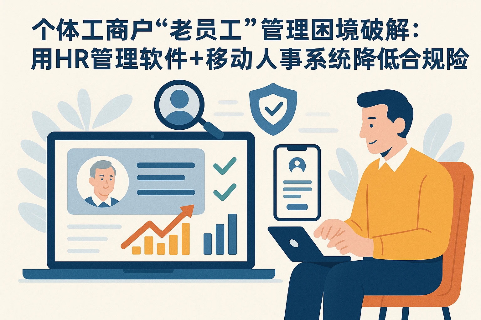个体工商户“老员工”管理困境破解：用HR管理软件+移动人事系统降低合规风险
