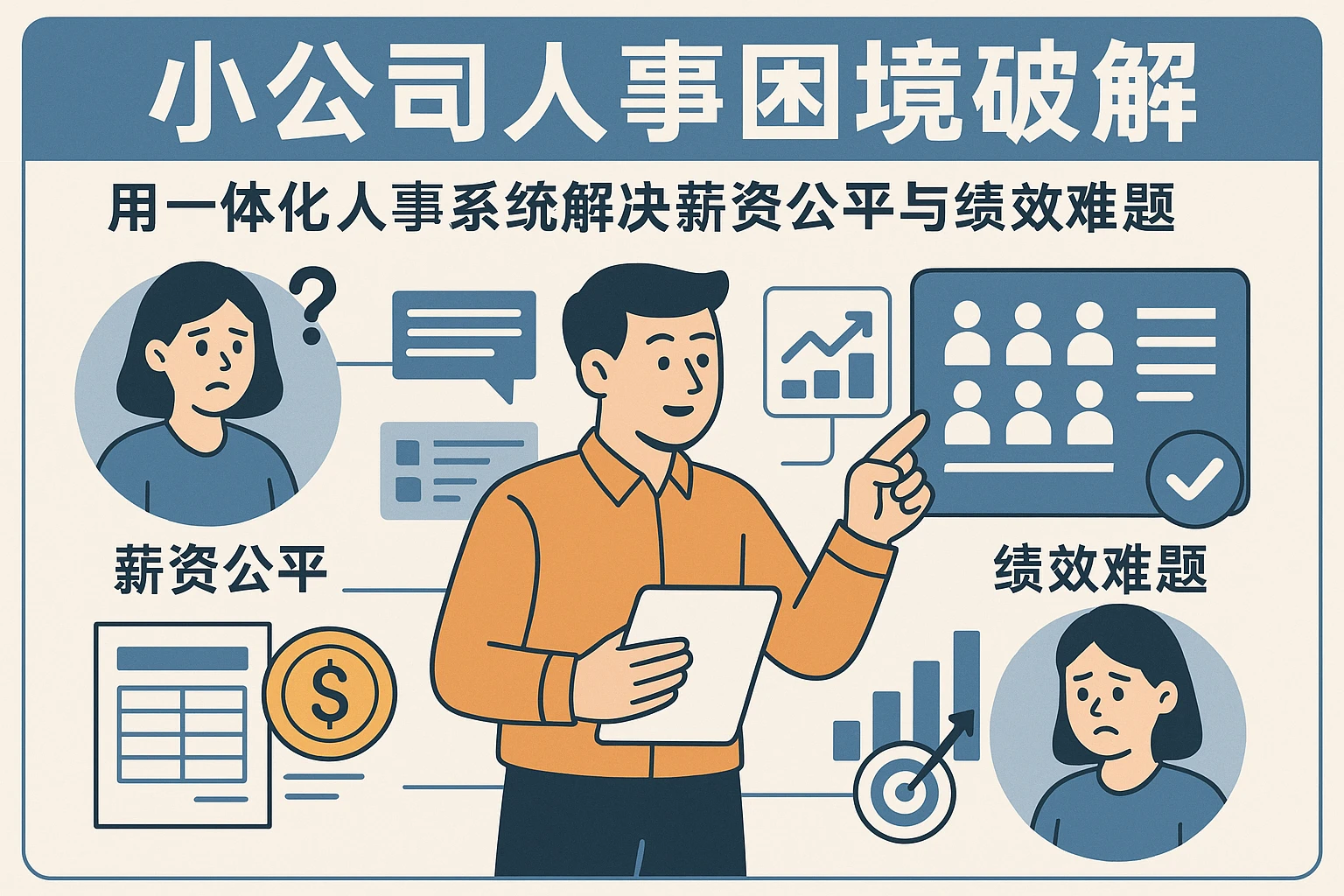 小公司人事困境破解：用一体化人事系统解决薪资公平与绩效难题