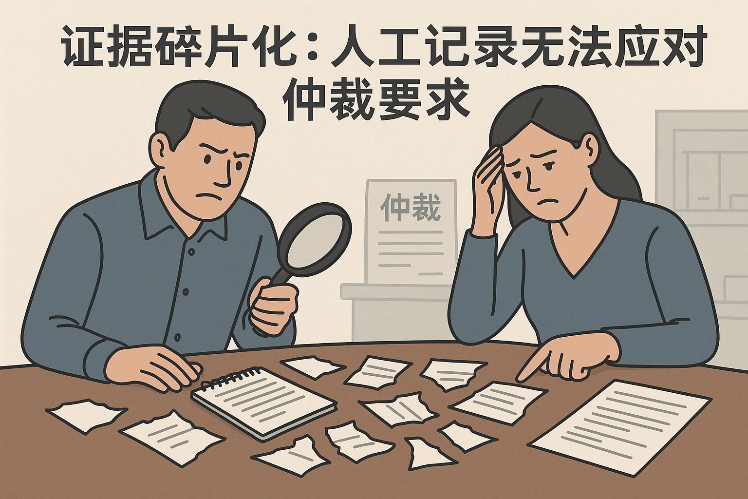 2. 证据碎片化：人工记录无法应对仲裁要求
