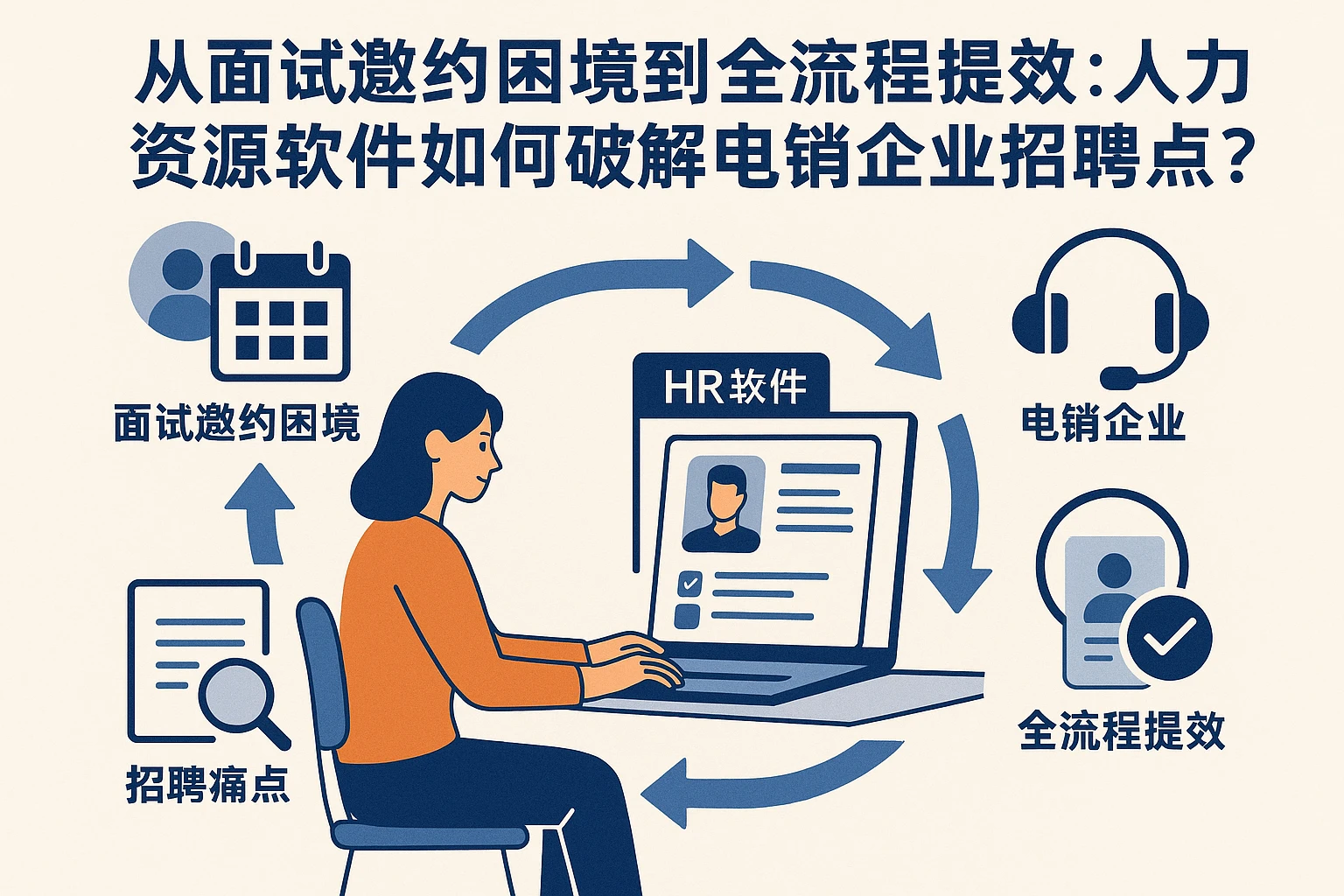 从面试邀约困境到全流程提效：人力资源软件如何破解电销企业招聘痛点？