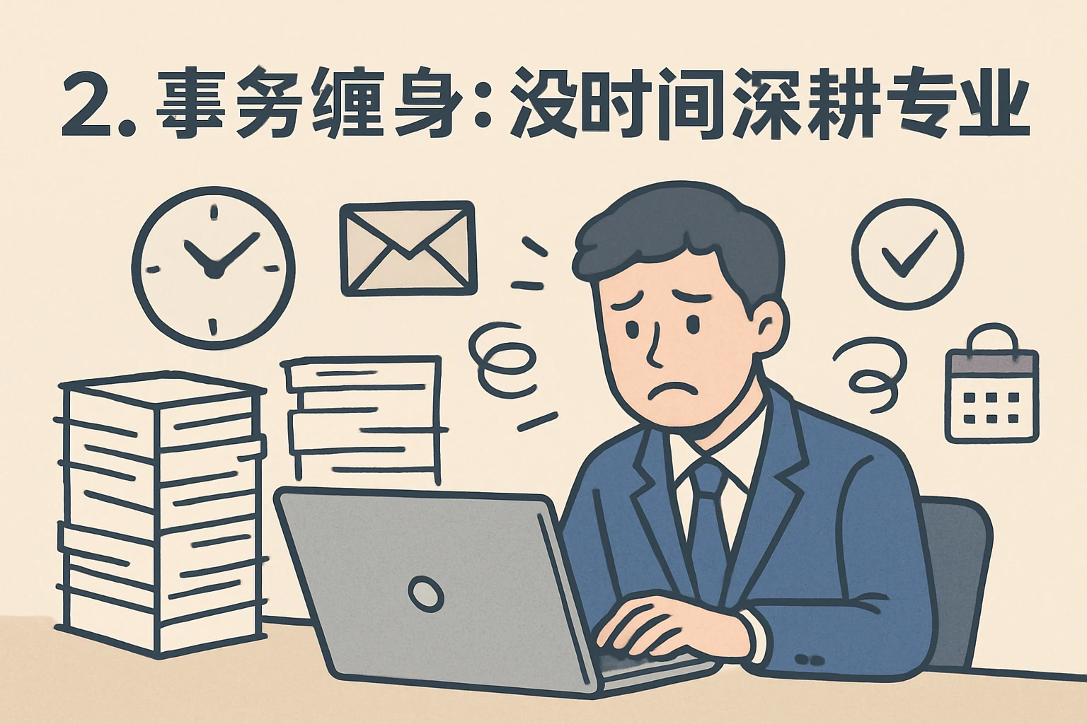2. 事务缠身：没时间深耕专业