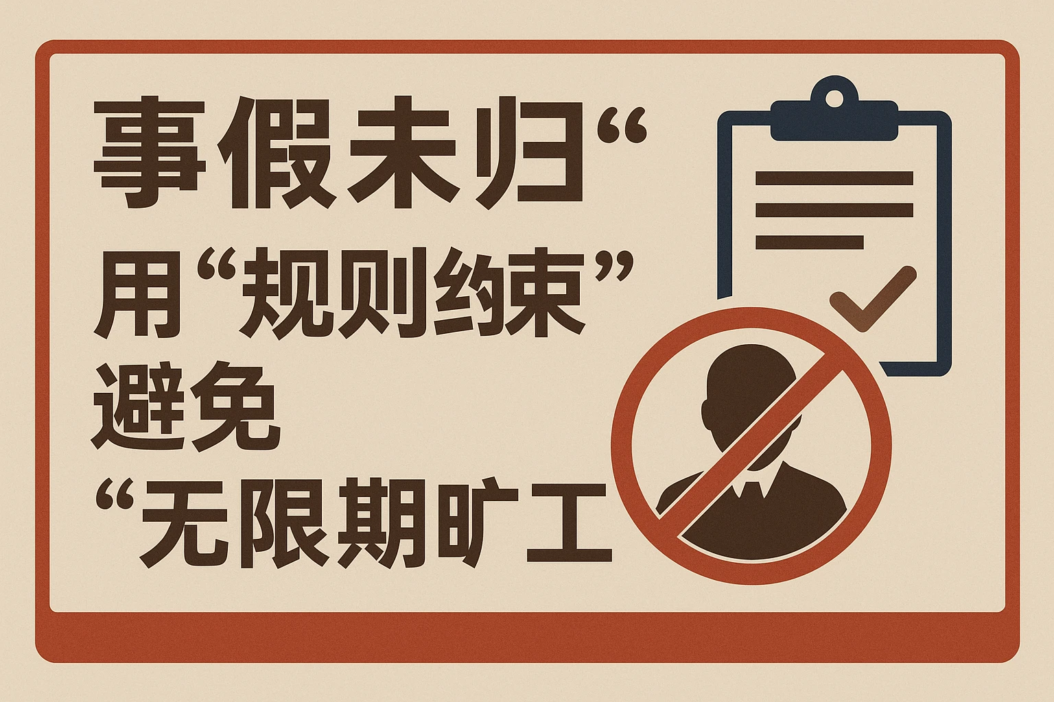 2. “事假未归”：用“规则约束”避免“无限期旷工”