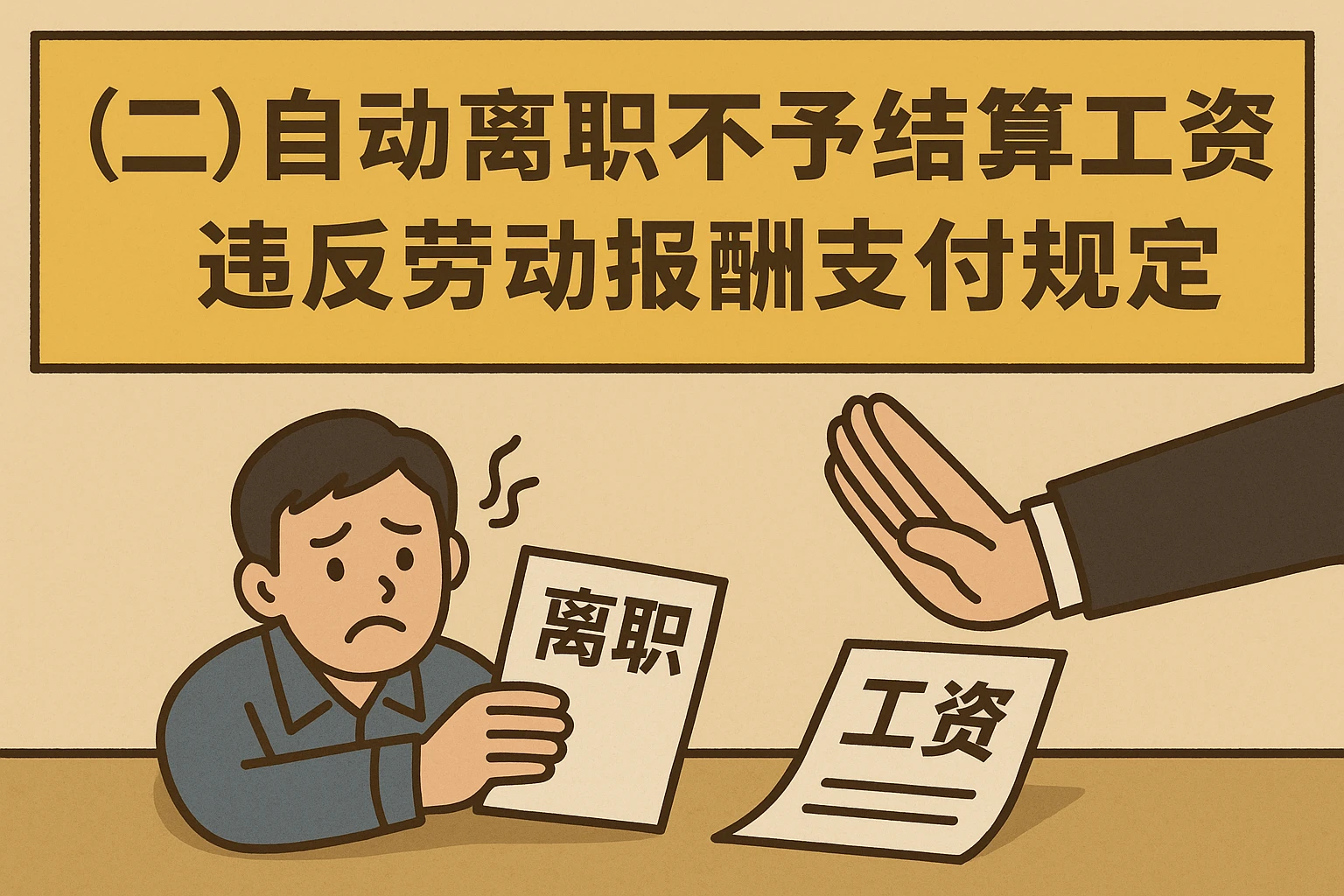 （二）“自动离职不予结算工资”：违反劳动报酬支付规定