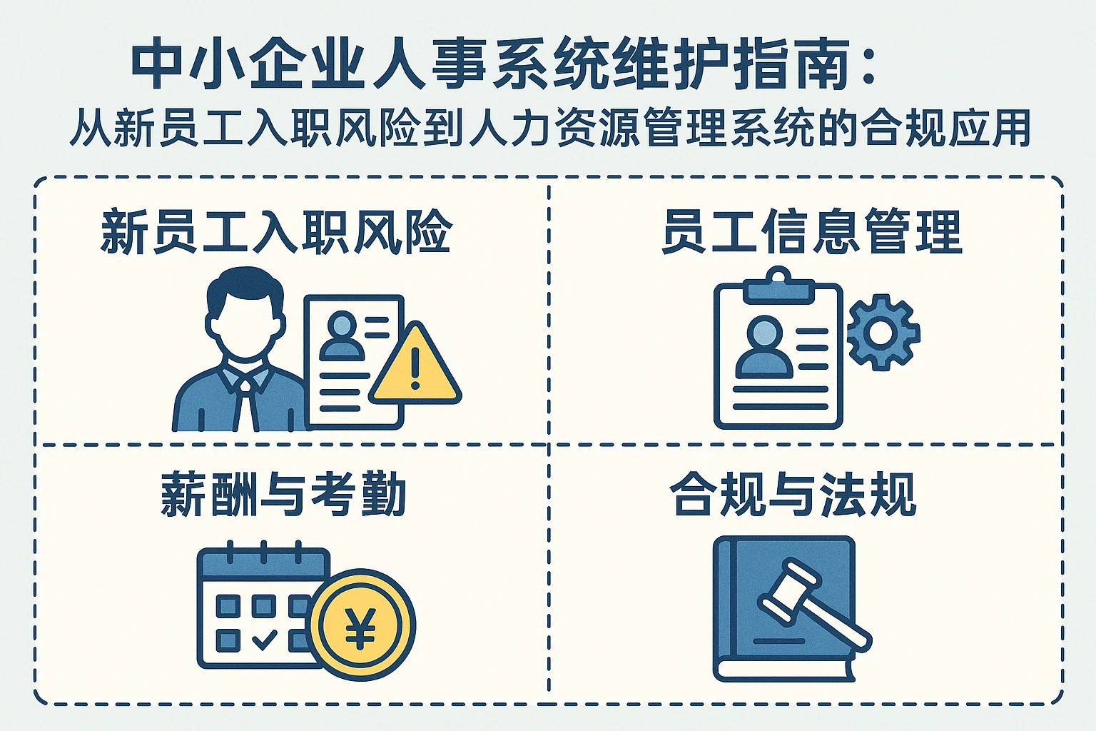 中小企业人事系统维护指南：从新员工入职风险到人力资源管理系统的合规应用