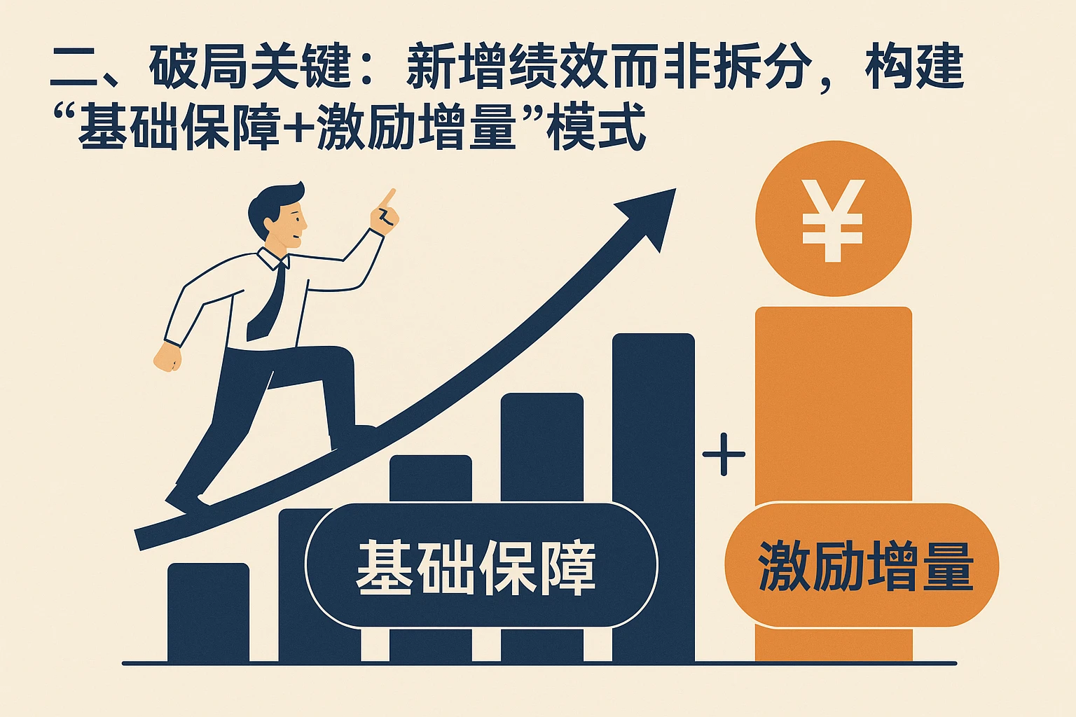 二、破局关键：新增绩效而非拆分，构建“基础保障+激励增量”模式