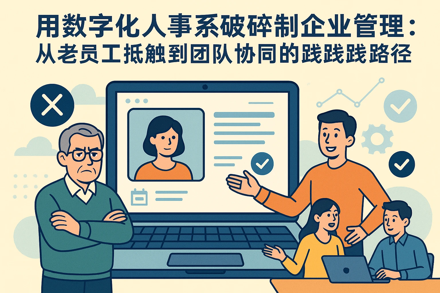 用数字化人事系统破解转制企业管理困局：从老员工抵触到团队协同的实践路径