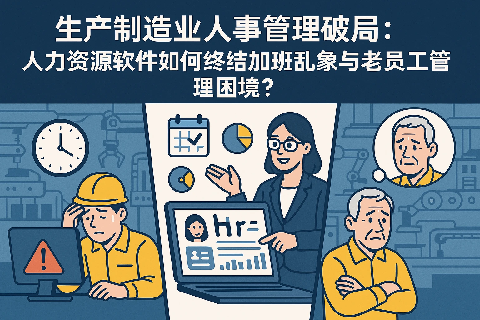 生产制造业人事管理破局：人力资源软件如何终结加班乱象与老员工管理困境？