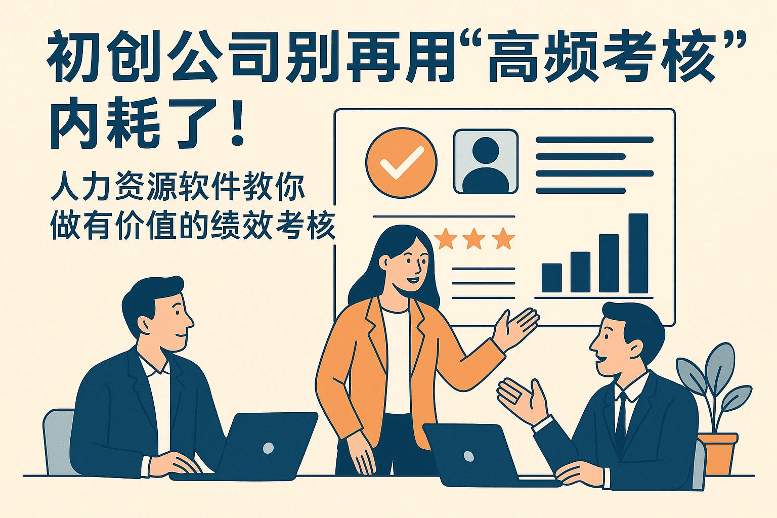 初创公司别再用“高频考核”内耗了！人力资源软件教你做有价值的绩效考核
