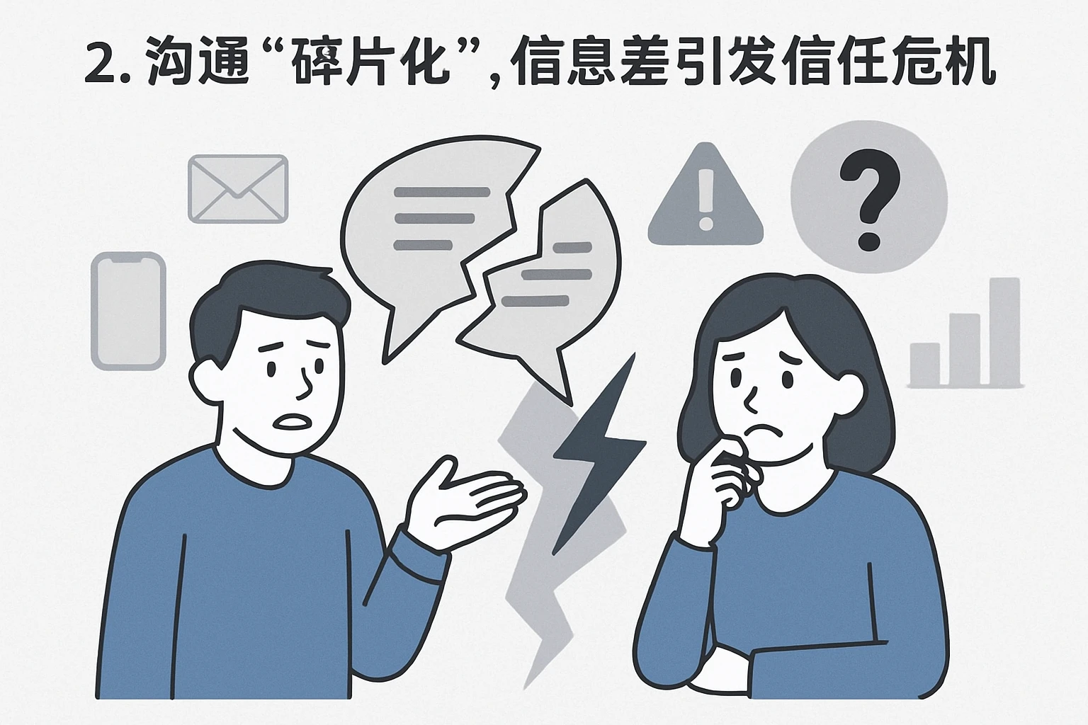 2. 沟通“碎片化”，信息差引发信任危机