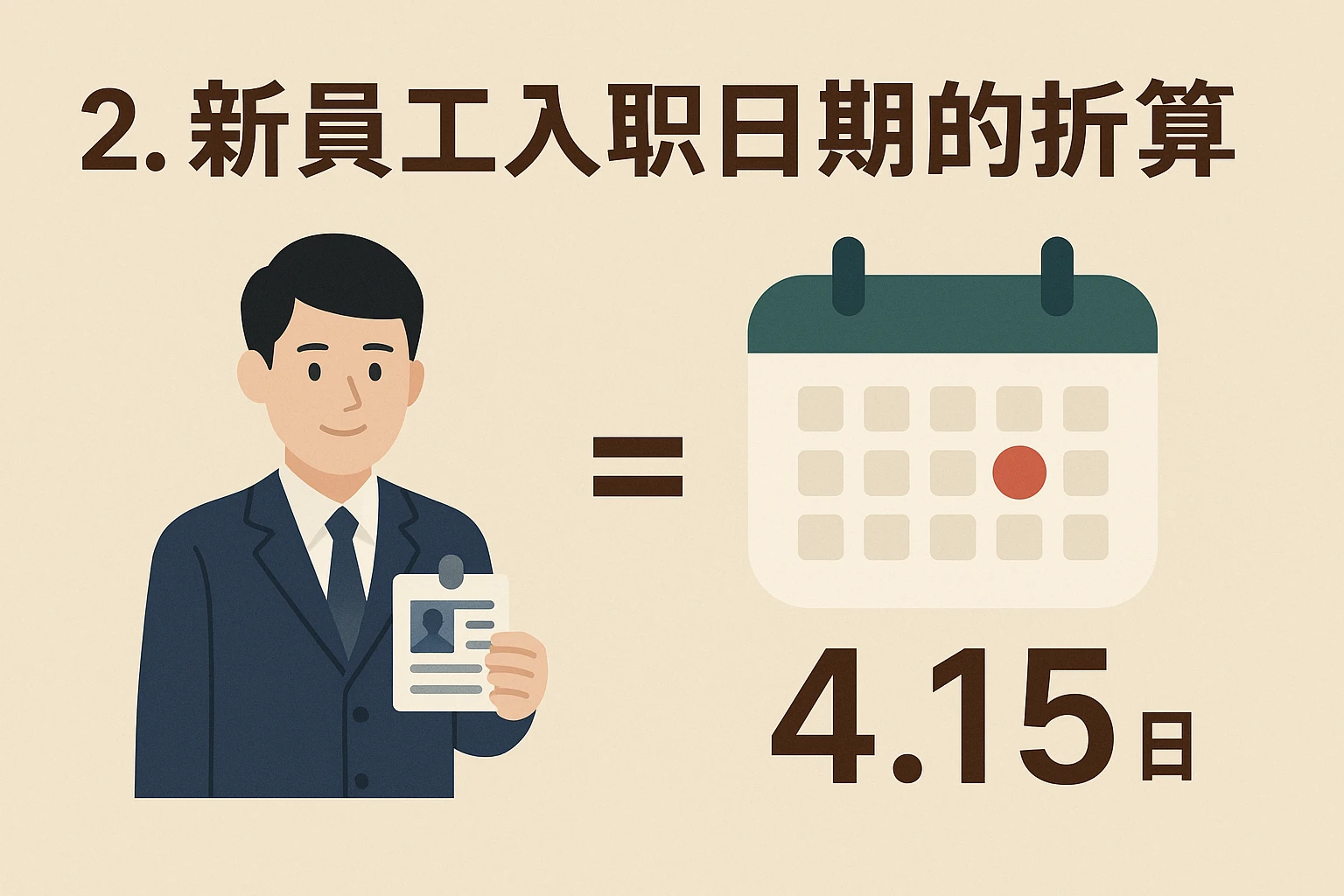 2. 新员工入职日期的折算