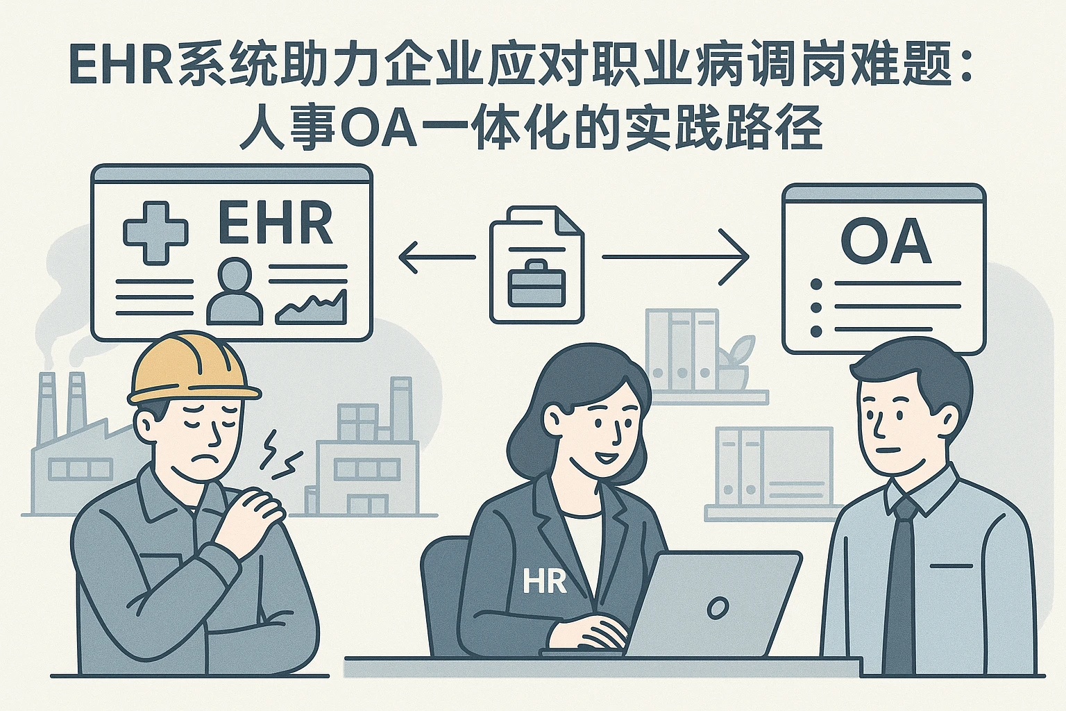 EHR系统助力企业应对职业病调岗难题：人事OA一体化的实践路径