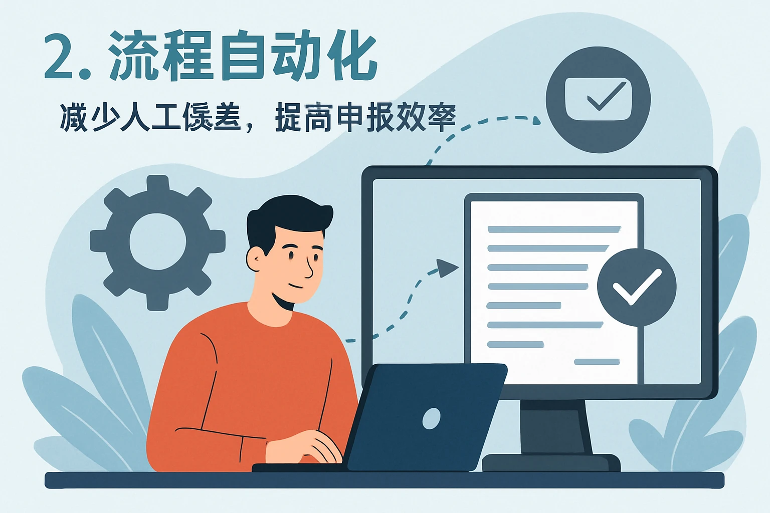 2. 流程自动化：减少人工误差，提高申报效率
