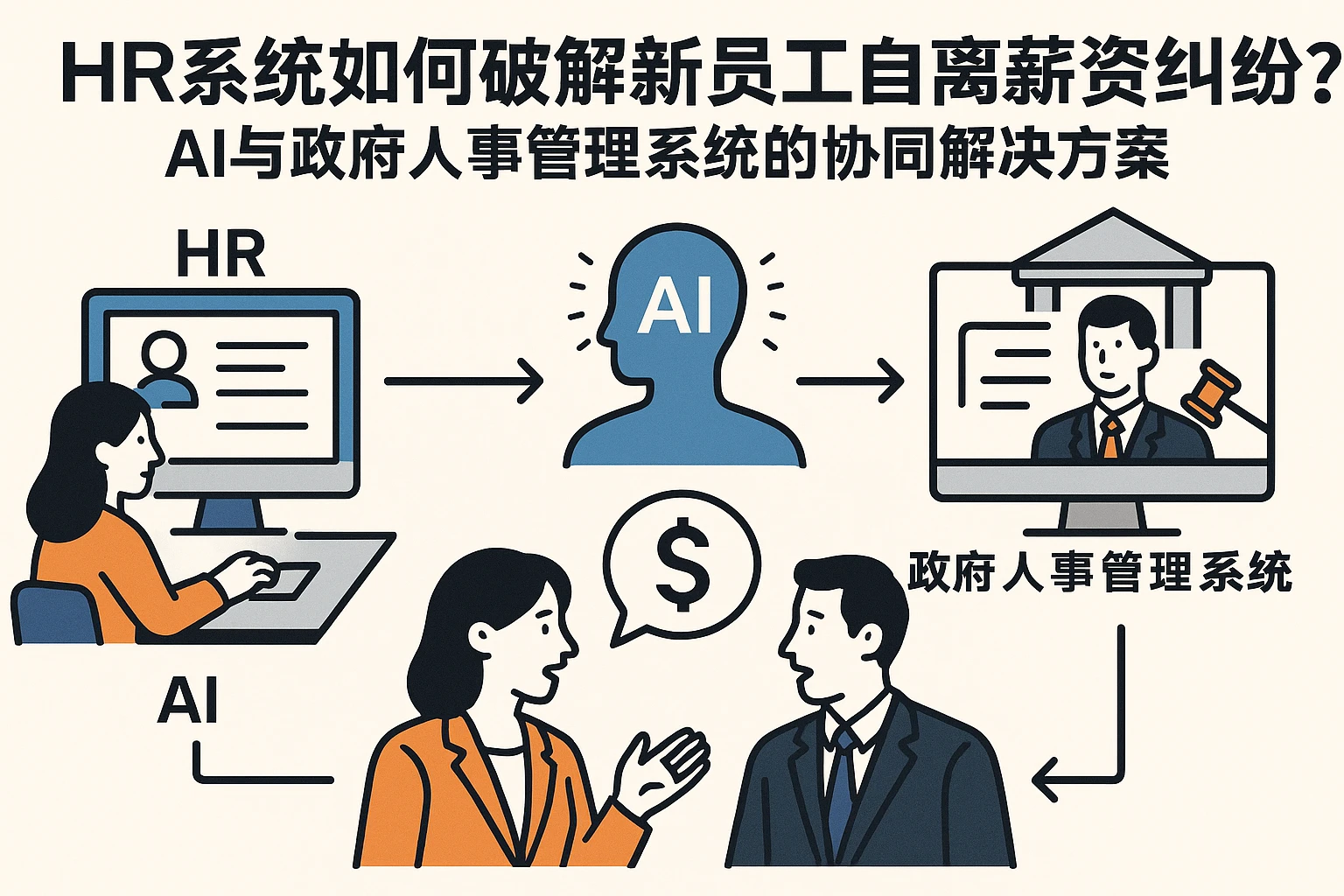 HR系统如何破解新员工自离薪资纠纷？AI与政府人事管理系统的协同解决方案