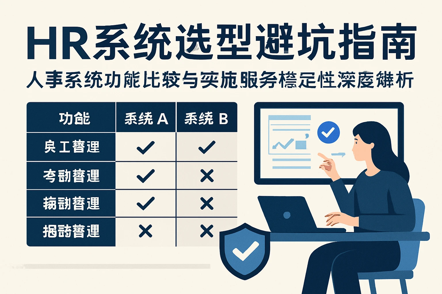 HR系统选型避坑指南：人事系统功能比较与实施服务稳定性深度解析
