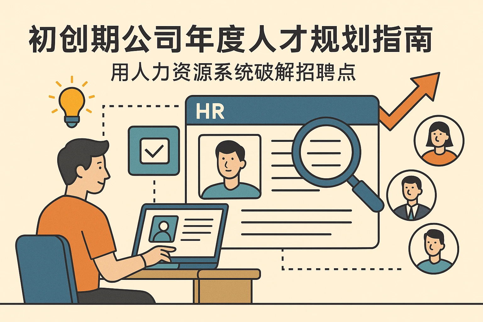 初创期公司年度人才规划指南：用人力资源系统破解招聘痛点